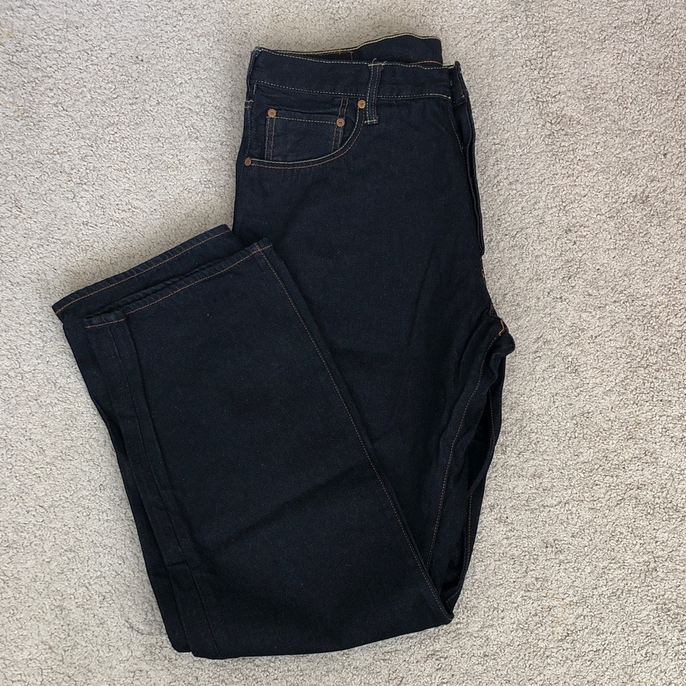 Black Men’s Jeans with Embroidered Back Pockets - Picture 7 of 10